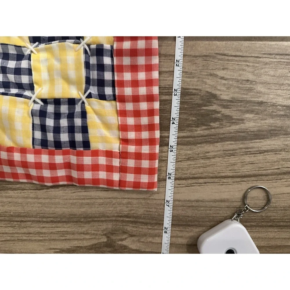 Adorable Handmade Vintage Winnie The Pooh‎ Baby Blanket  Red, yellow, Blue Check